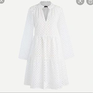 J Crew Tiered popover dress eyelet AP152